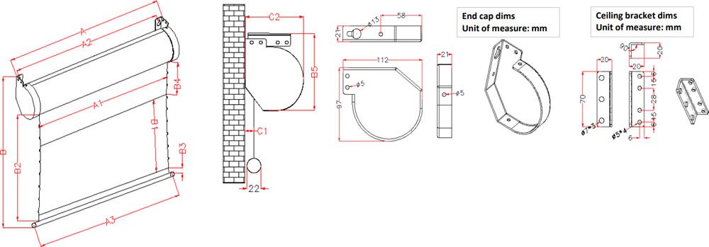 Elite tab tensioned motorised specifications